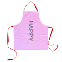 Apron With Happy Pink Print By Rice DK